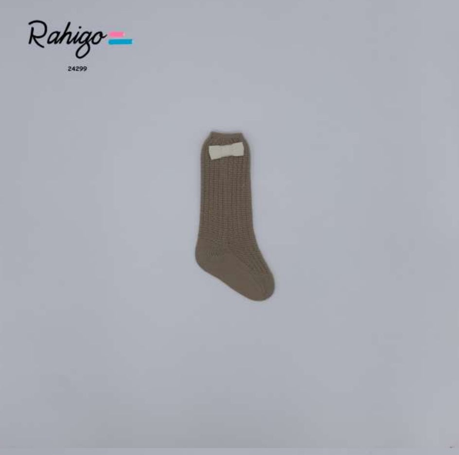 Rahigo Girls Camel Knitted Dress, Socks & Pom Beret 4years