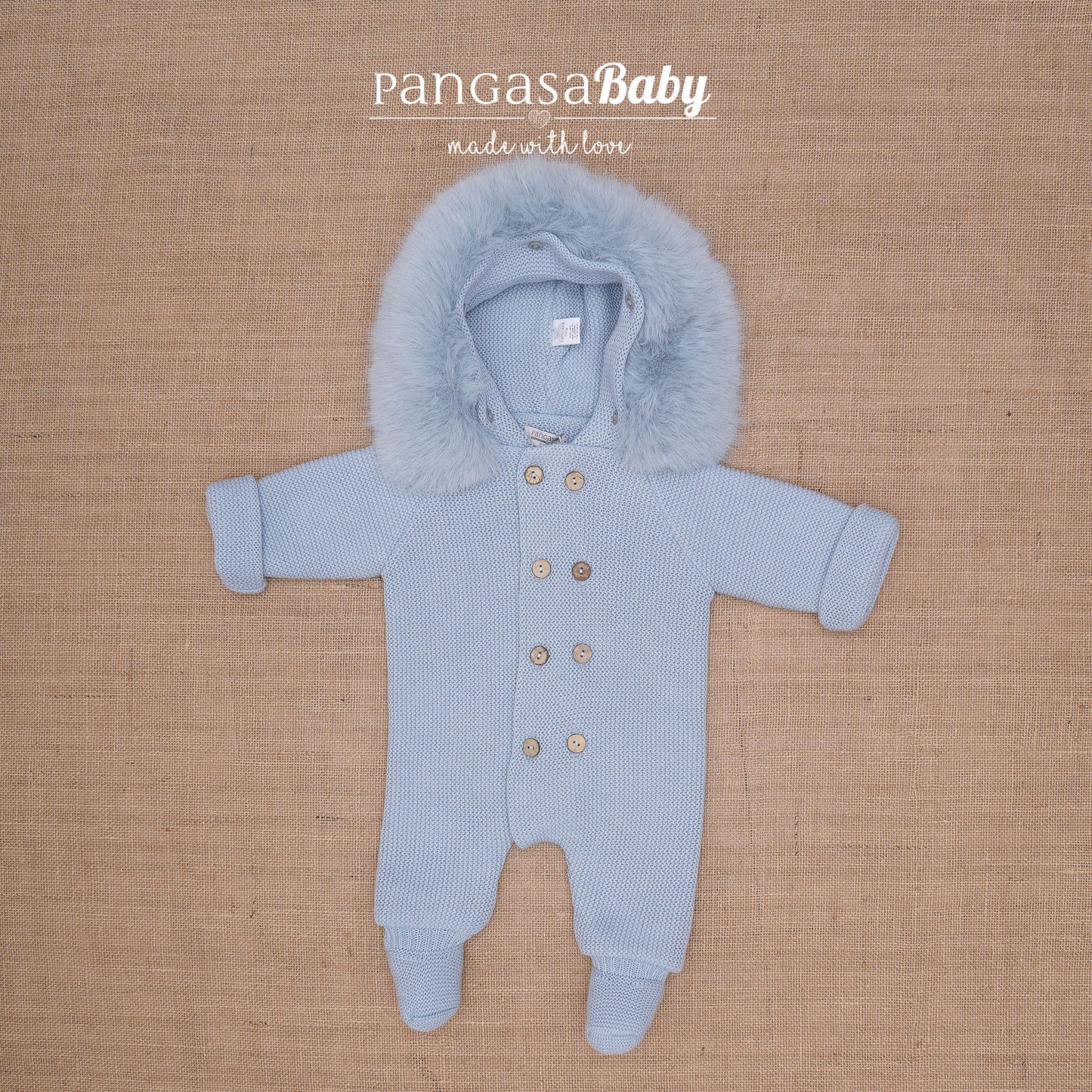 Pangasa Baby Natural Fur Pramsuit - 6 colours - Preorder