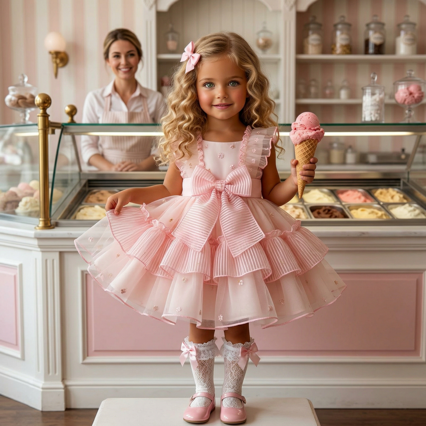 Sonata Girls Pink Gelato Dress SS26 - (Made To Order)