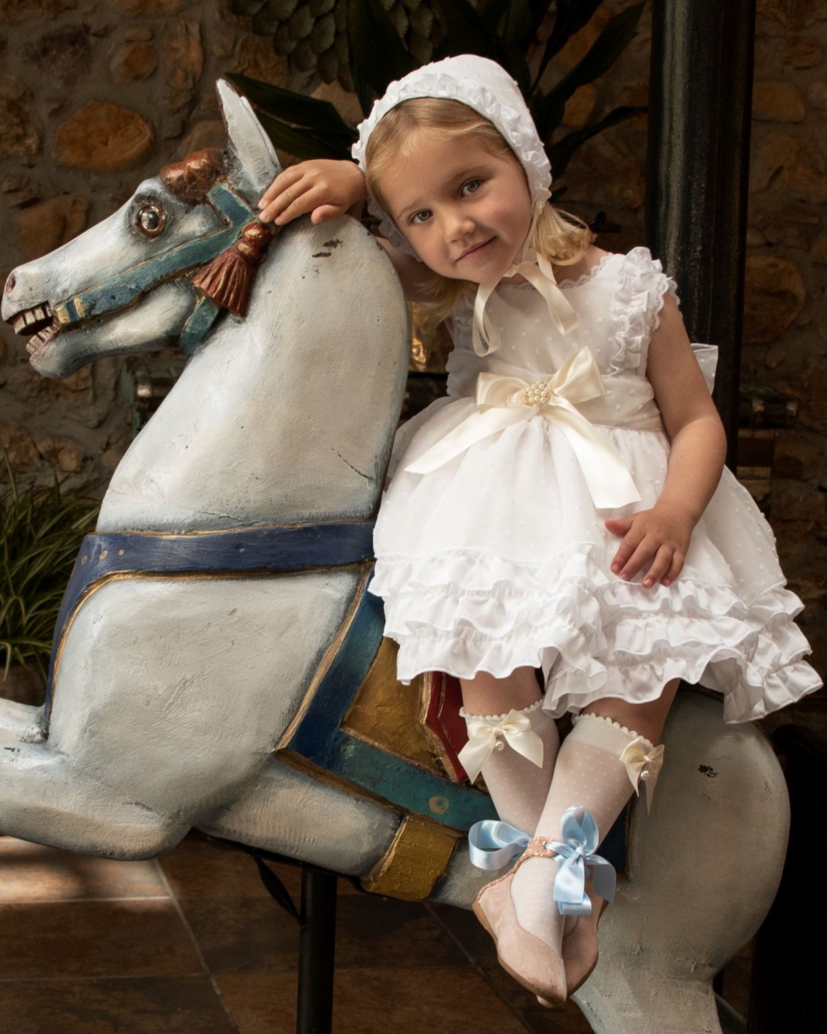 Sonata White Ruffle Dress - (Made to order)