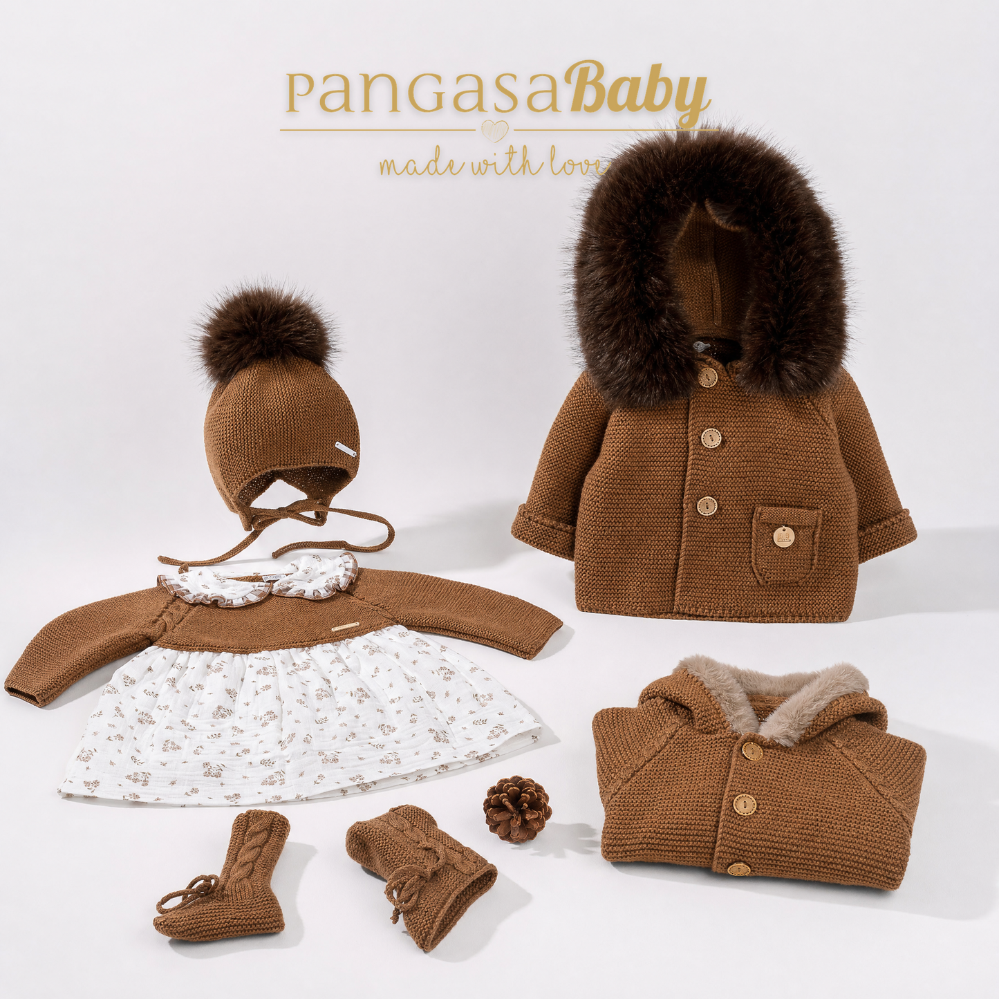 Pangasa Baby Chocolate Dress & Knickers ~ AW26 Preorder