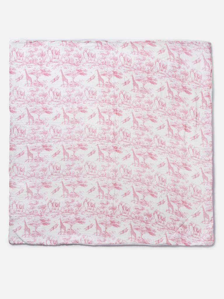 Baby Girls Baby Pink Safari Blanket