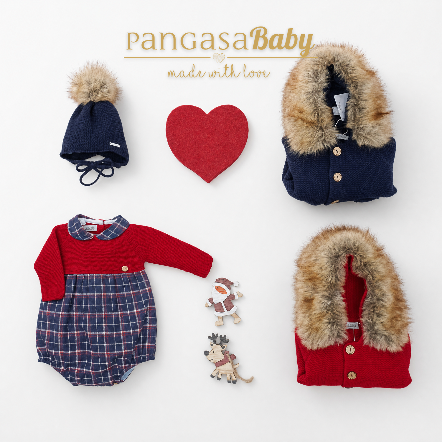 Pangasa Baby AW26 Cherry Checked Collection