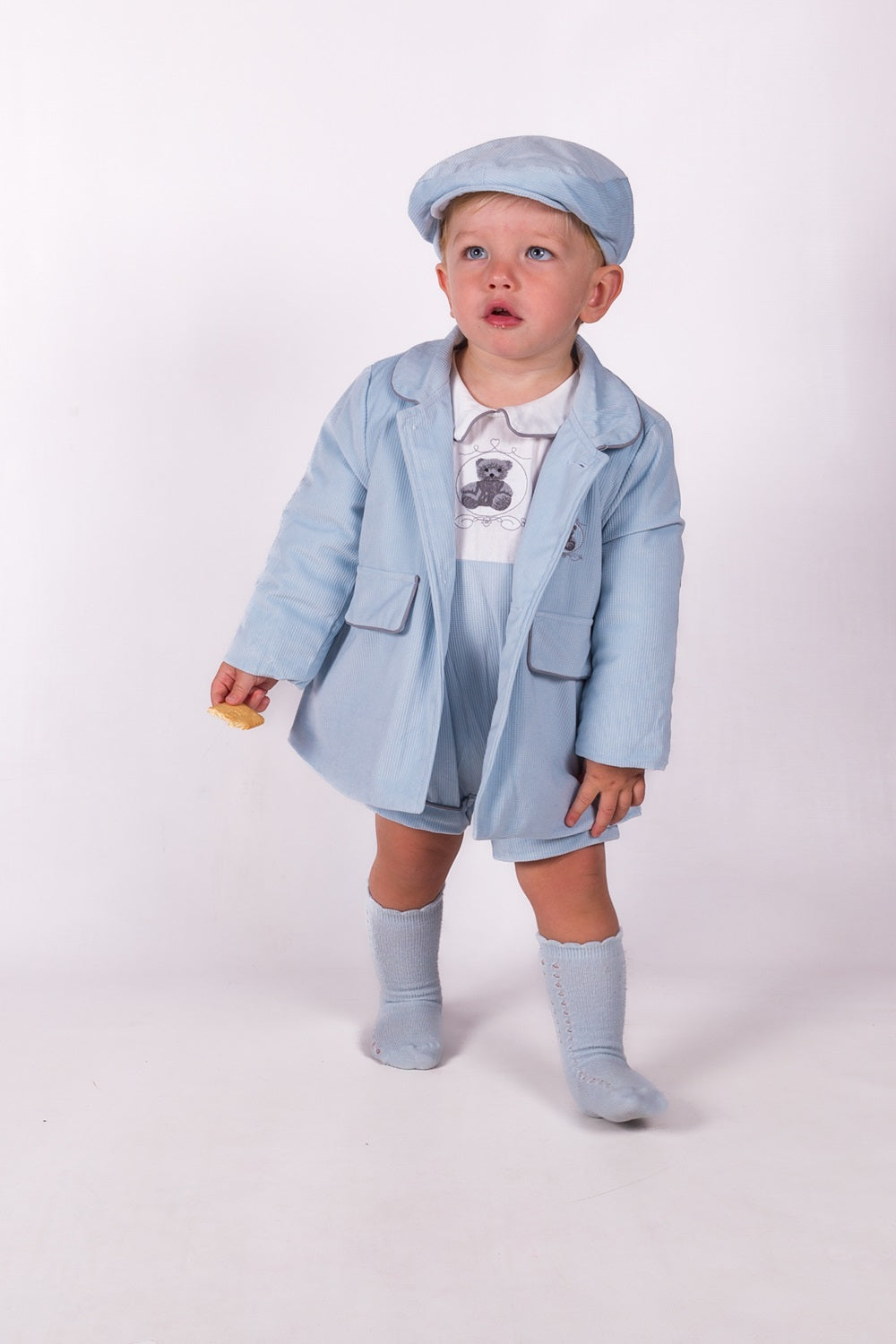 Boys Blue Jacket & Hat Set