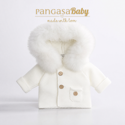 Pangasa Baby Luxury Fur Jacket Ivory - Preorder