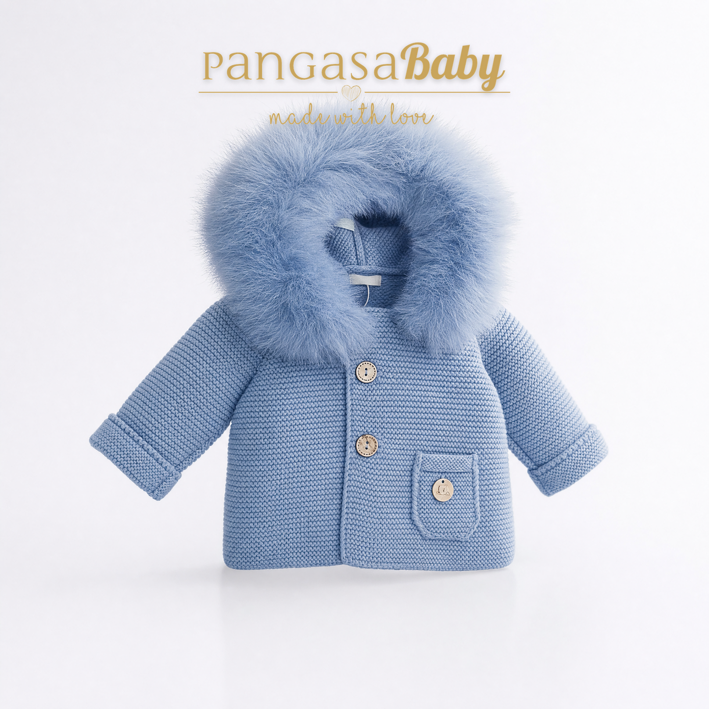 Pangasa Baby Luxury Fur Jacket Bruma Blue - Preorder