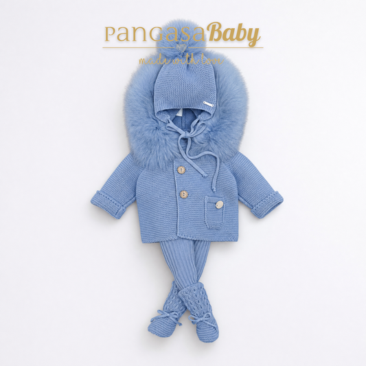 Pangasa Baby Luxury Fur Jacket Bruma Blue - Preorder