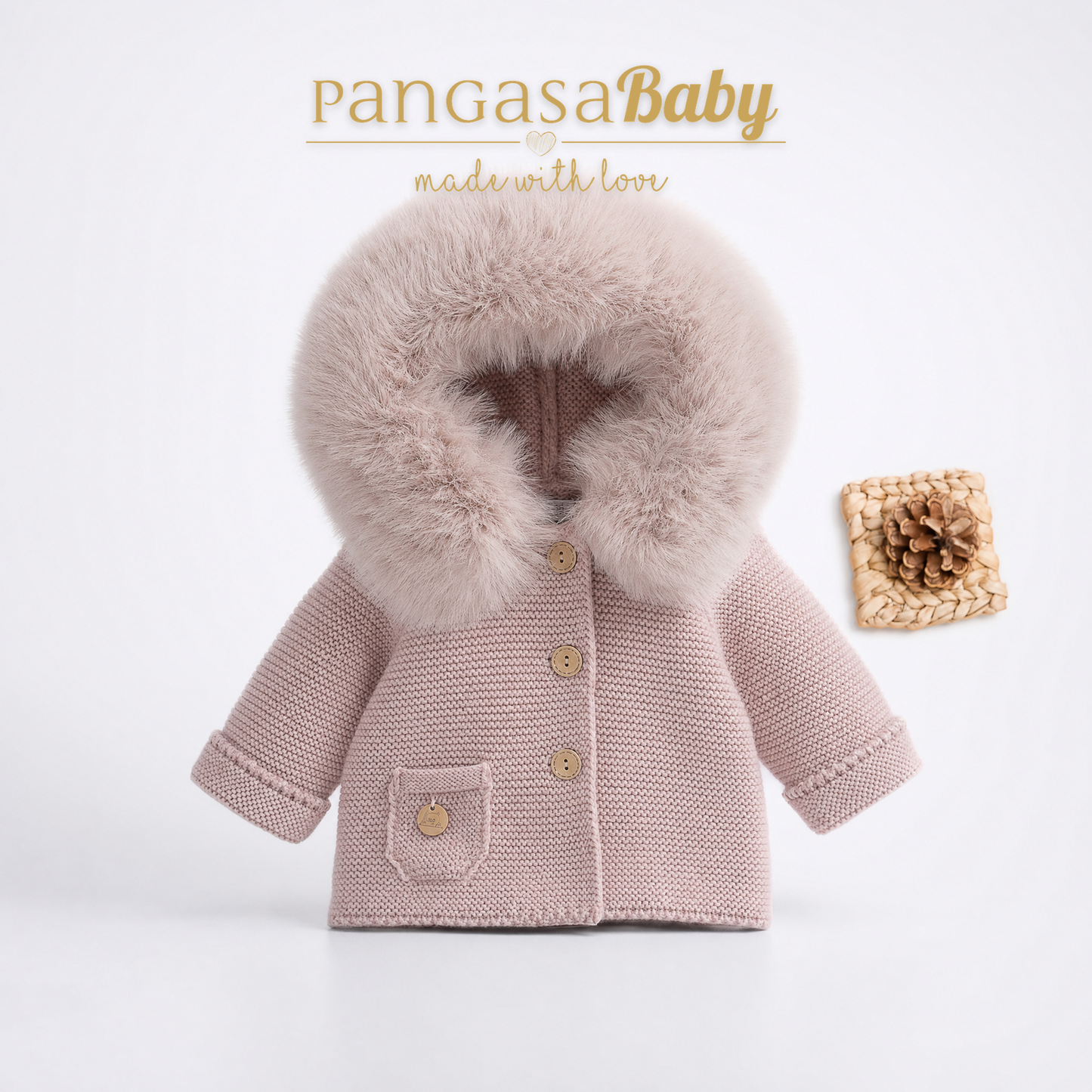 Pangasa Baby Luxury Fur Jacket Vintage Pink - Preorder