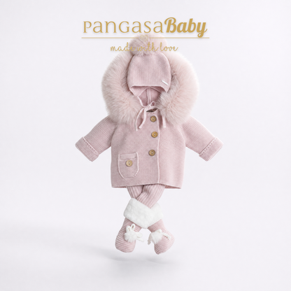 Pangasa Baby Luxury Fur Powder Pink Jacket - Preorder
