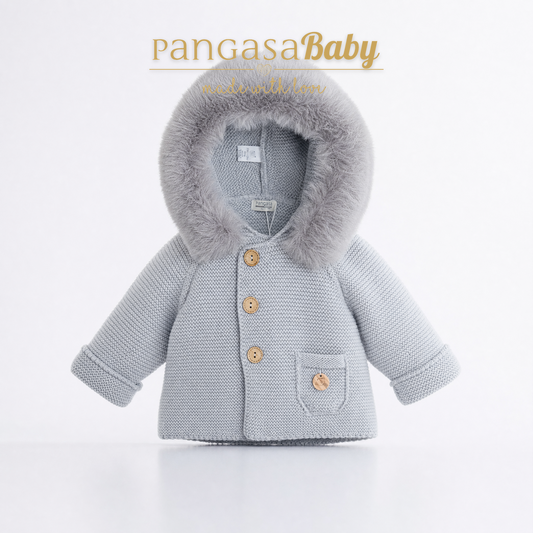 Pangasa Baby Luxury Fur Jacket Grey - Preorder
