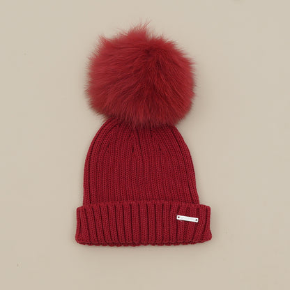 Pangasa Baby Faux Pom Ribbed Hat - 14 Colours - Preorder