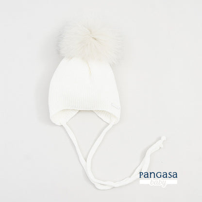 Pangasa Baby Faux Pom String Tie Hat - 14 Colours - Preorder