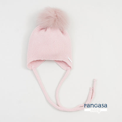 Pangasa Baby Faux Pom String Tie Hat - 14 Colours - Preorder