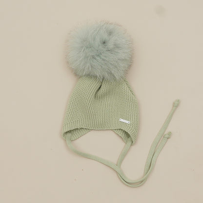 Pangasa Baby Faux Pom String Tie Hat - 14 Colours - Preorder