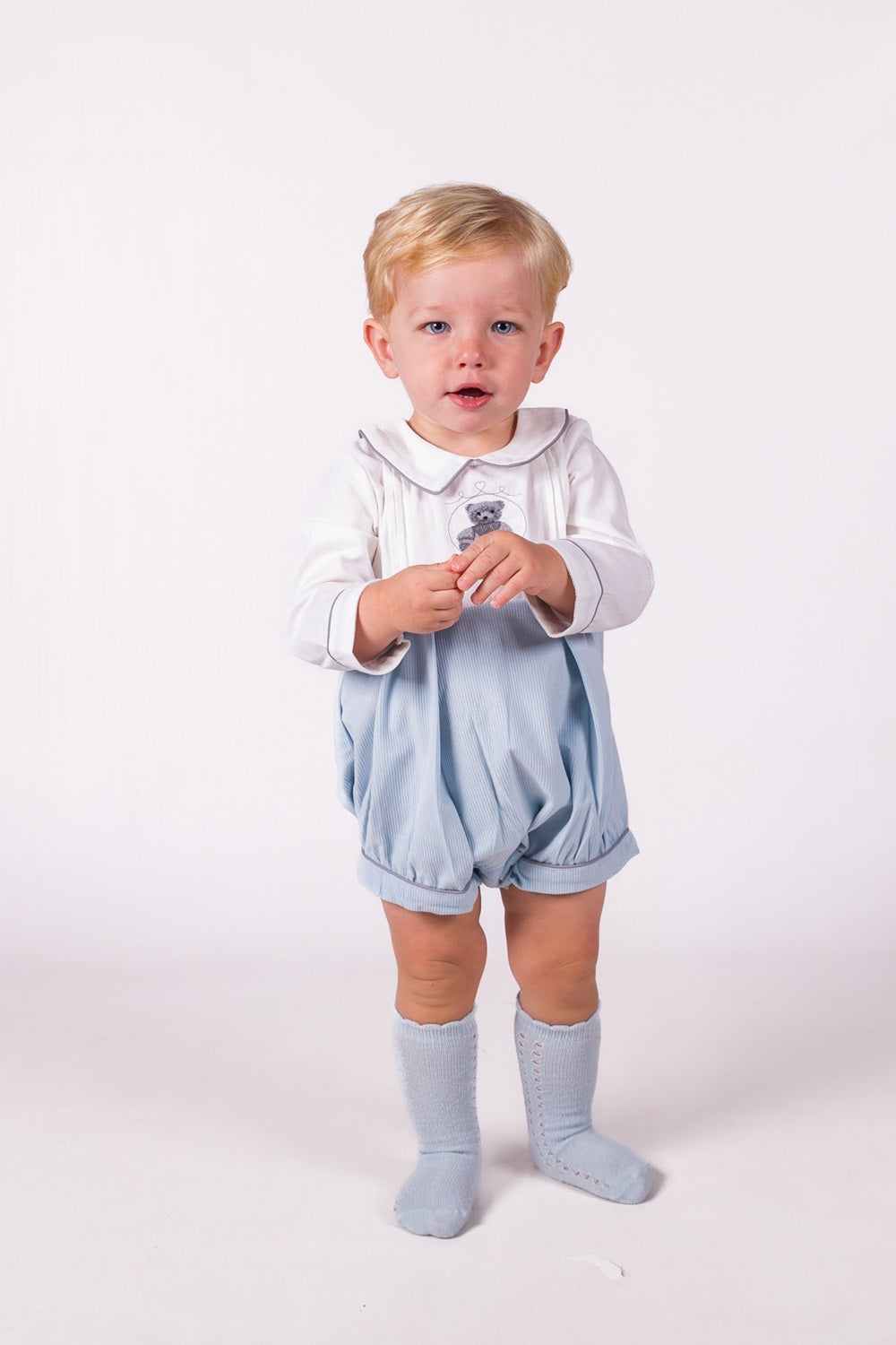 Boys Red Teddy Romper