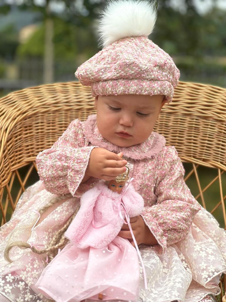 Pink Tweed Dress AW (Made to order)