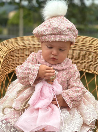 Pink Tweed Dress AW (Made to order)