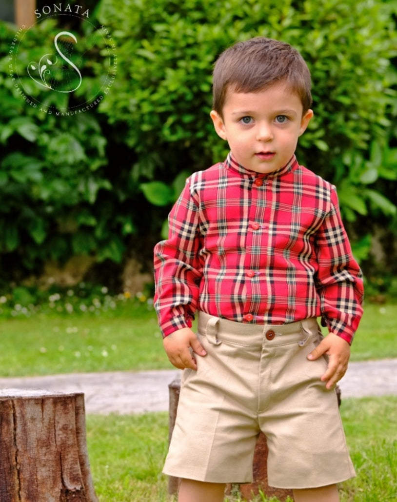 Sonata Tartan Shirt & Short Set AW (Made to order)