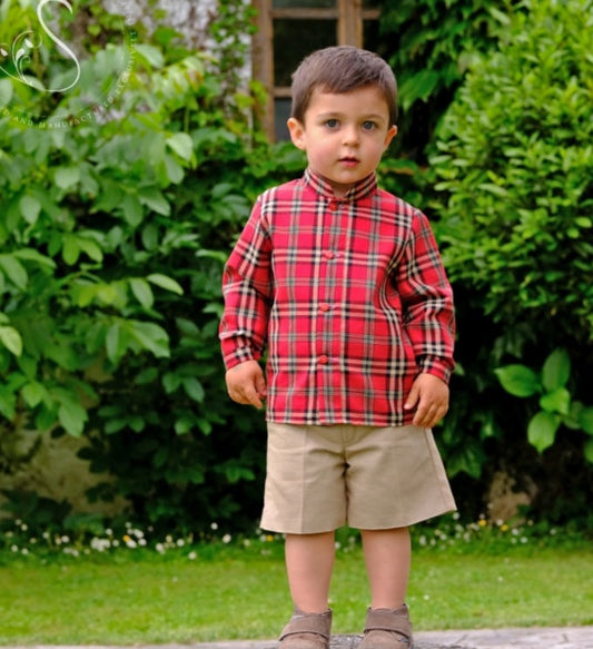 Sonata Tartan Shirt & Short Set AW (Made to order)