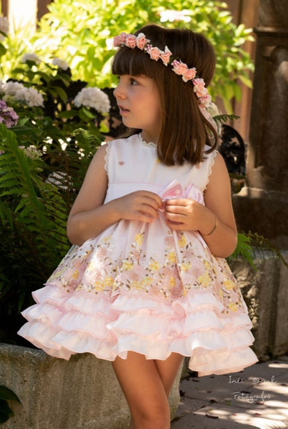 Sonata Pink Daisy Dress (Made to order)