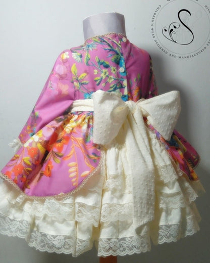 Sonata Floral Magenta Dress (Made to order)