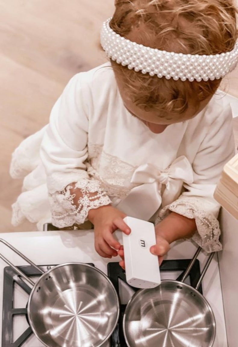 Sonata Ivory Velvet Puffball Dress (Made to order)