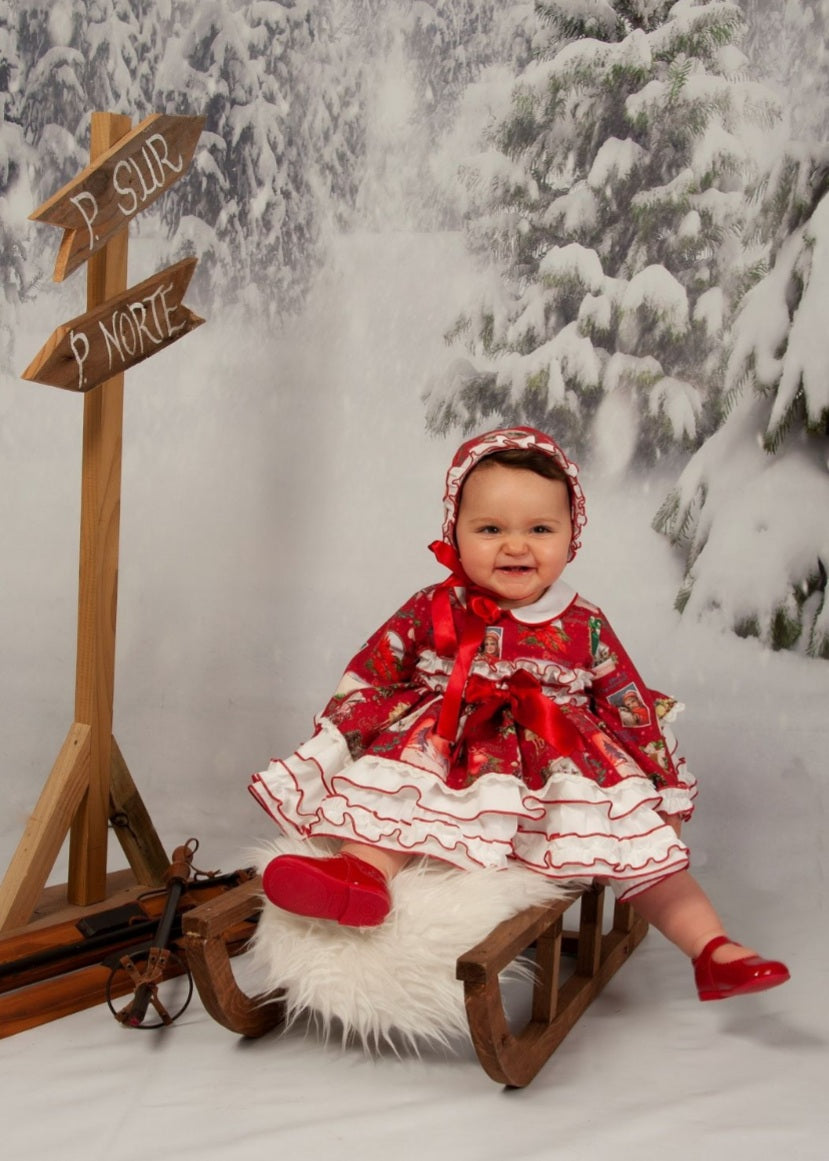Sonata Christmas Print Dress AW (Made to order)