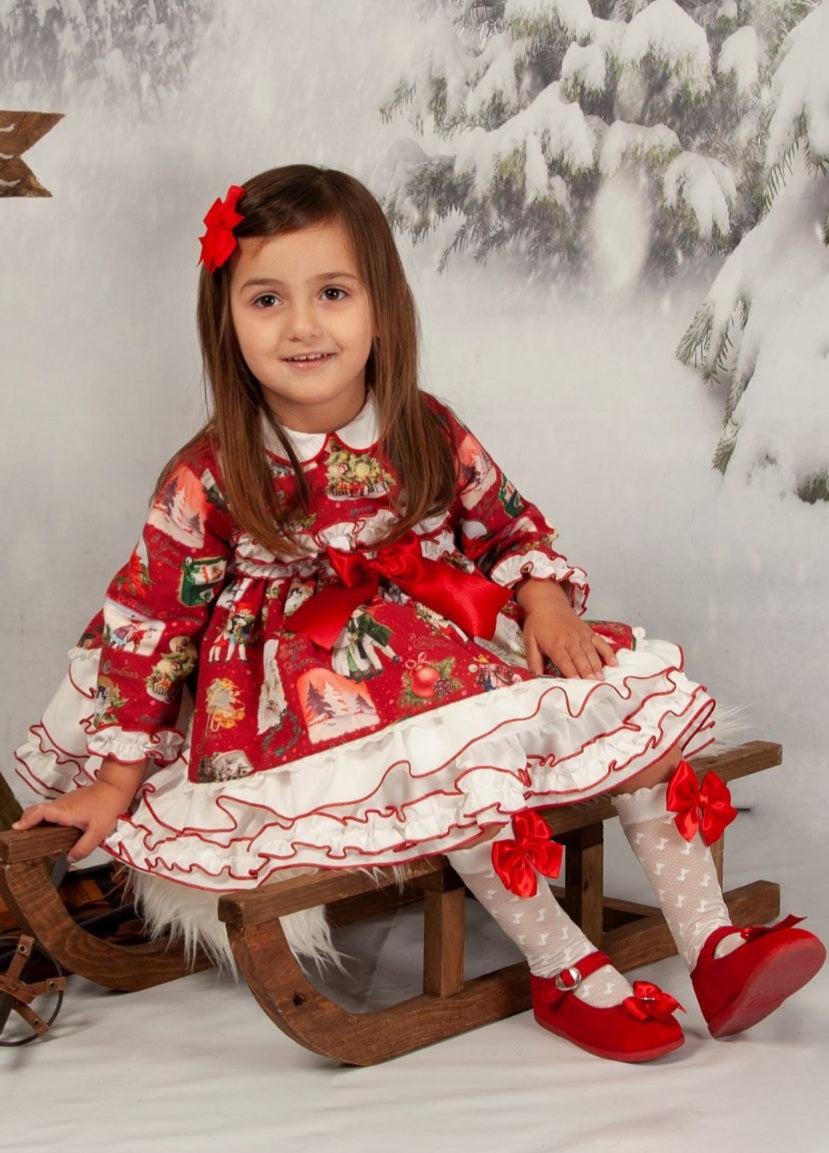 Sonata Christmas Print Dress AW (Made to order)