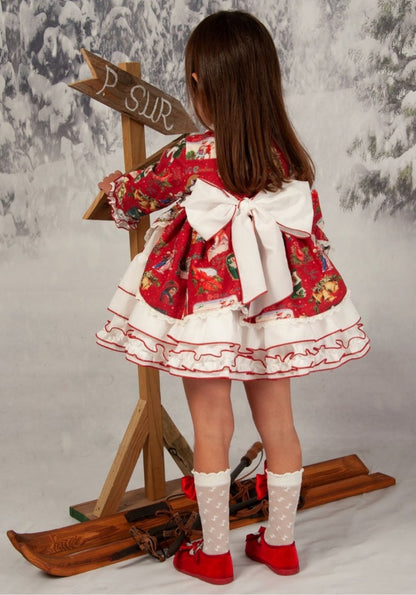 Sonata Christmas Print Dress AW (Made to order)