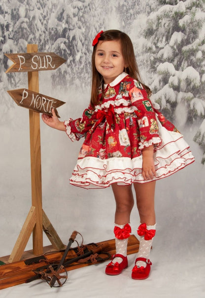Sonata Christmas Print Dress AW (Made to order)