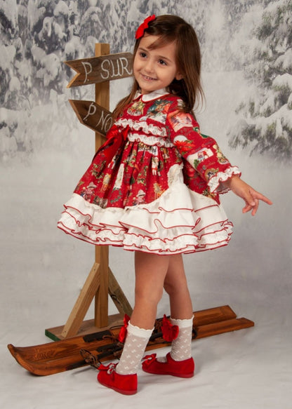 Sonata Christmas Print Dress AW (Made to order)