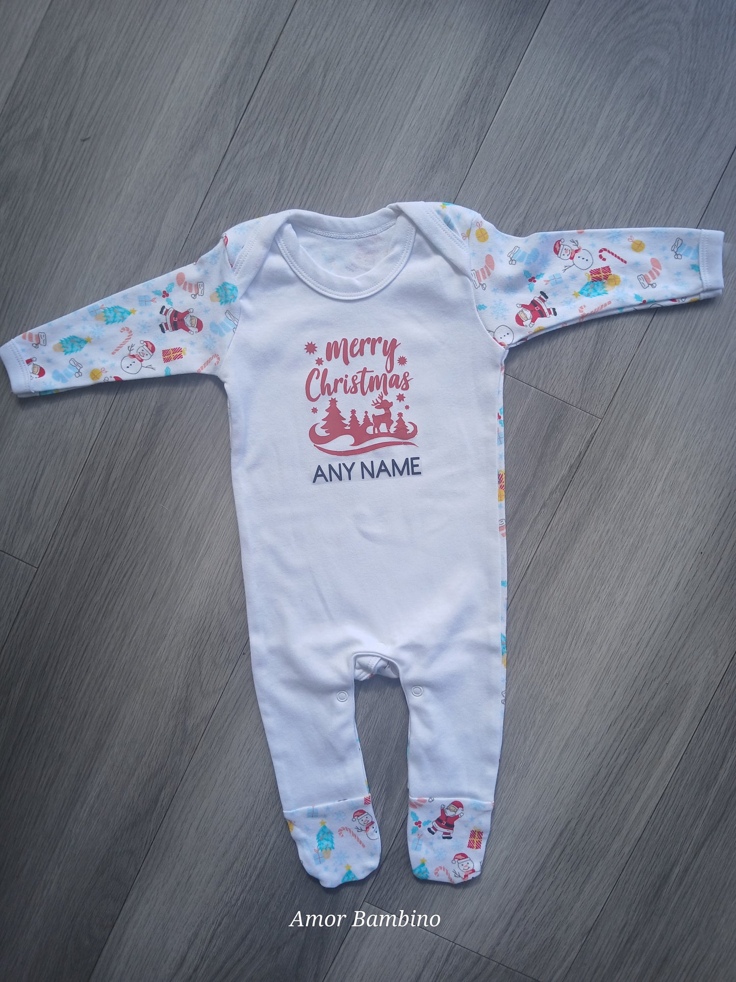 Personalised Winter Wonderland Babygrow