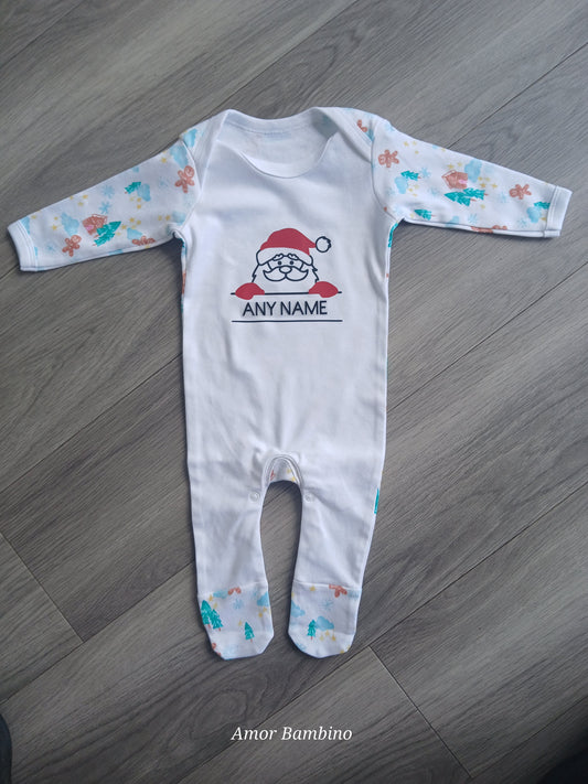 Personalised Gingerbread Christmas Babygrow