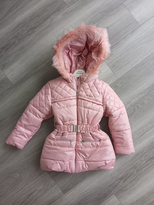 Girls Cross Stitch Pink Coat