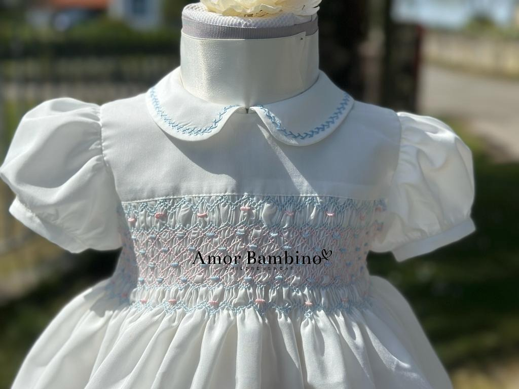 Martina Pearl Pastel Smocked Dress (Made to order)