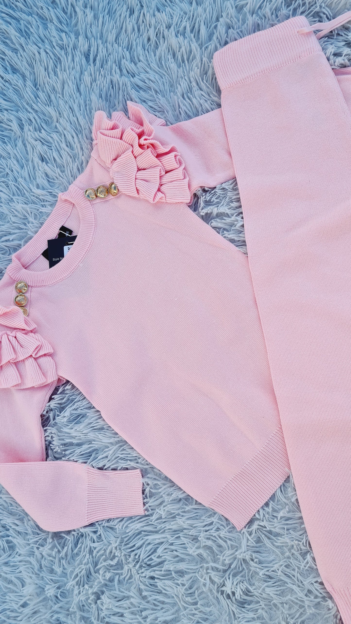 Girls Pink 2 piece Lounge Set