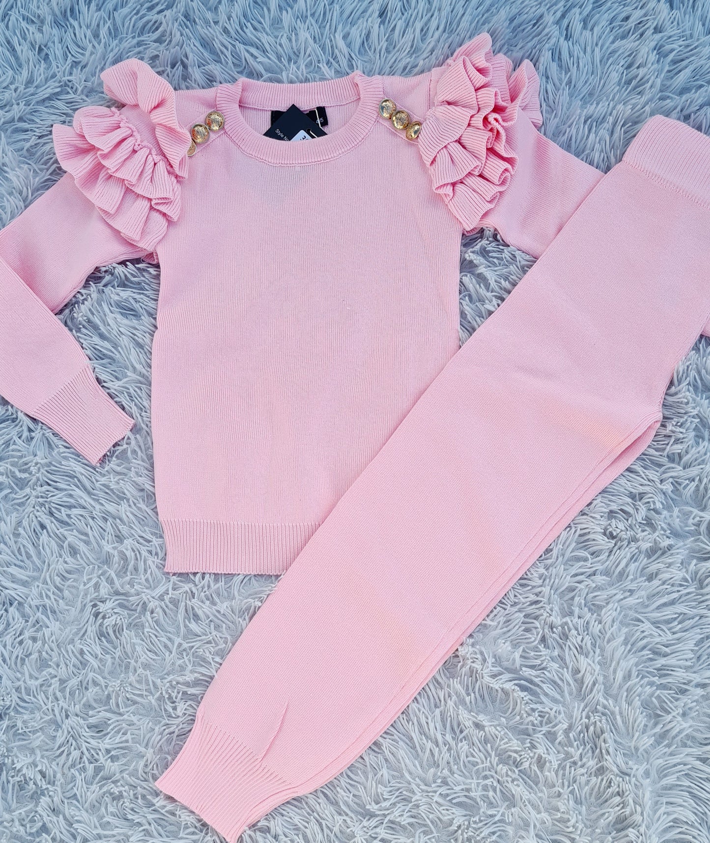 Girls Pink 2 piece Lounge Set