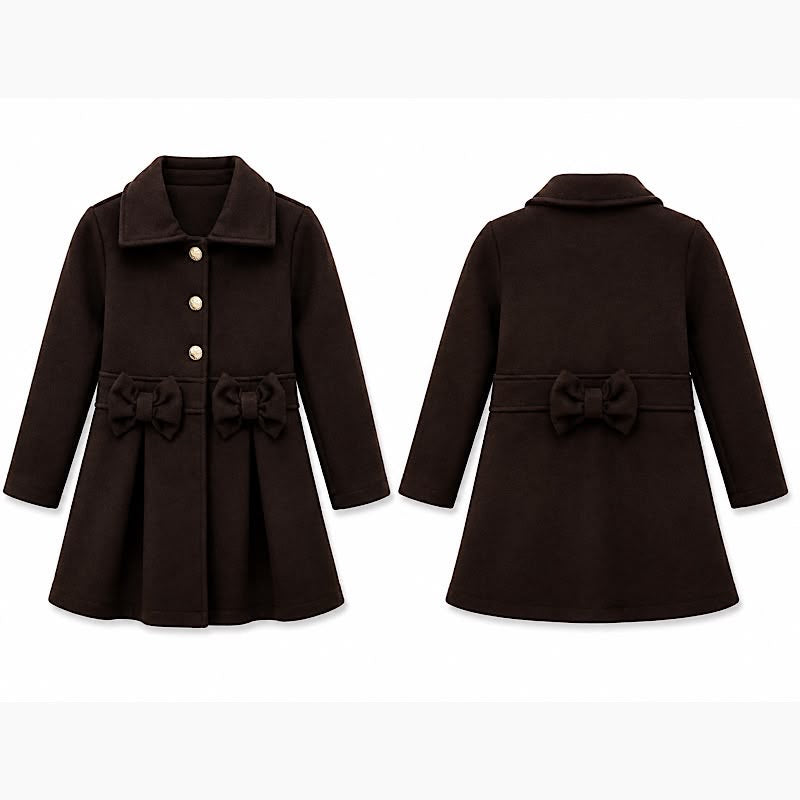 Girls bow coat - 4 colours