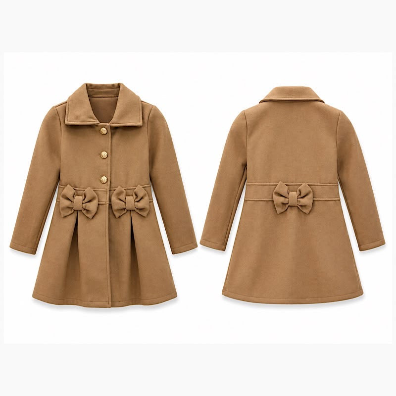 Girls bow coat - 4 colours