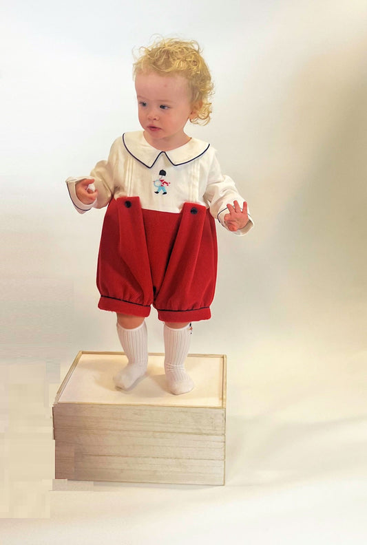 Boys Red Soldier Romper
