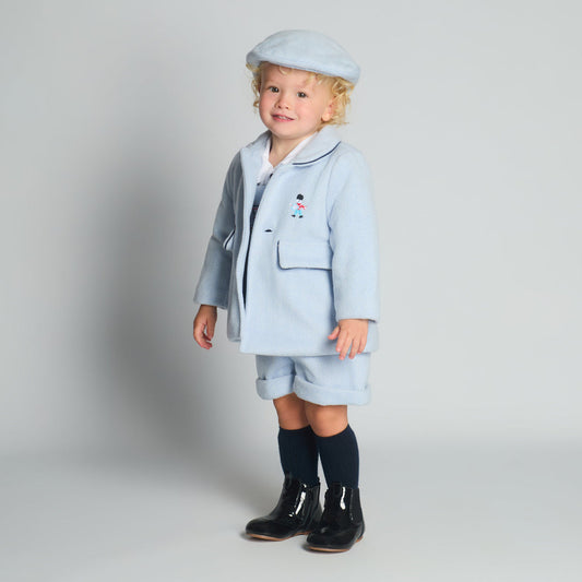 Boys Blue Soldier Jacket & Hat Set