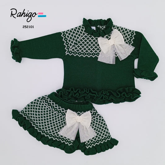 Baby Girls Rahigo Bottle Green Jumper & Skirt AW25