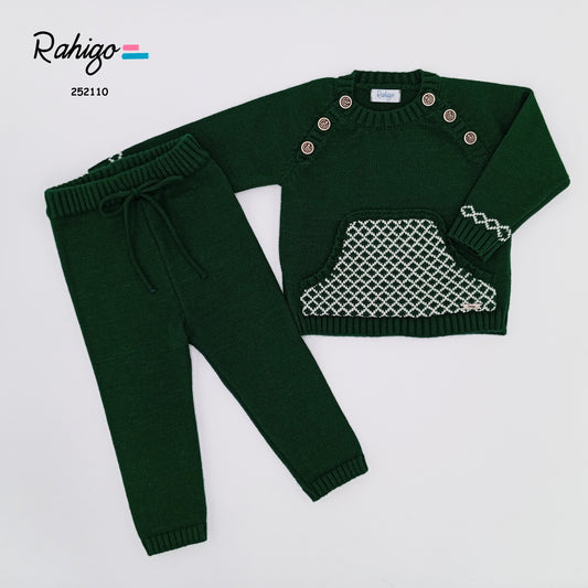 Boys Bottle Green Tracksuit Set AW25