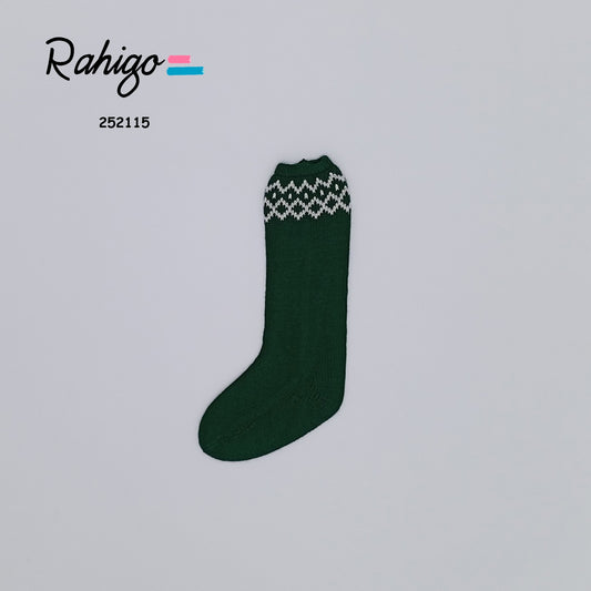 Boys Rahigo Bottle Green & Cream Socks AW25 - in stock