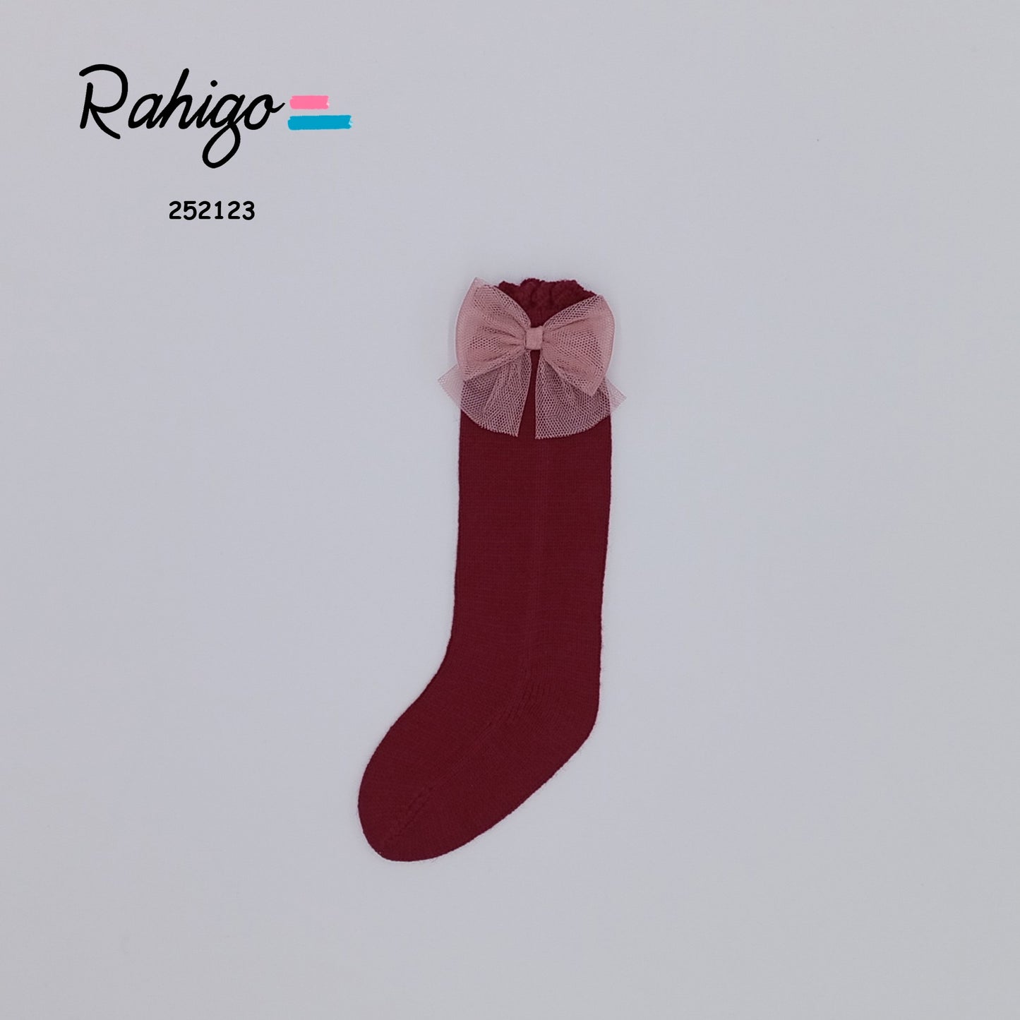 Baby Girls Rahigo Burgandy Socks AW25