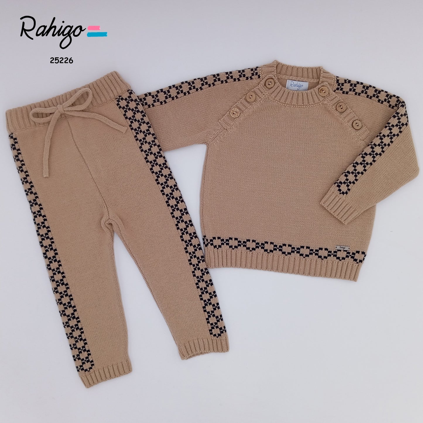 Baby Boys Rahigo Camel & Navy Tracksuit AW25 - in stock