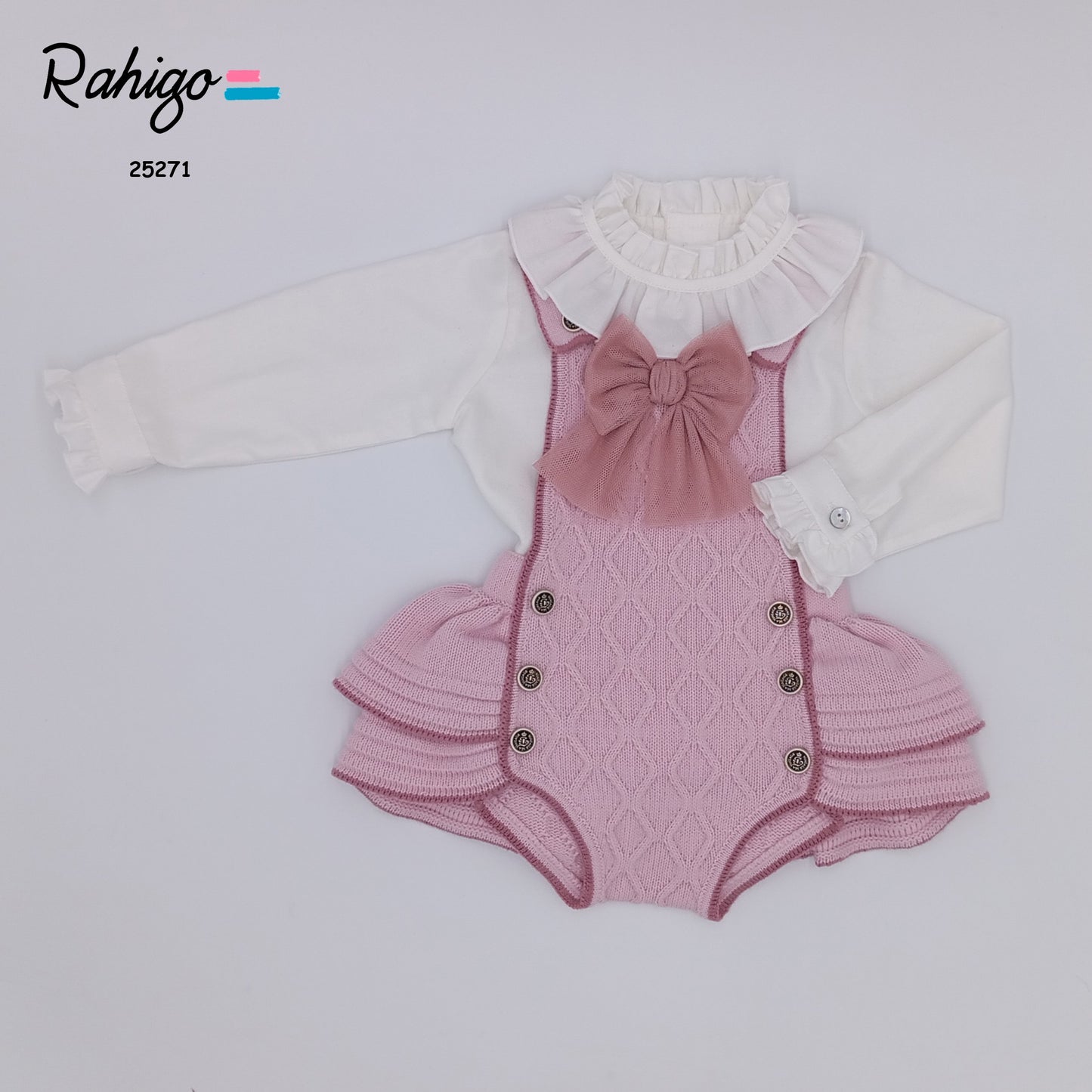 Baby Girls Rahigo Dusky Pink Romper & Jumper 12 months