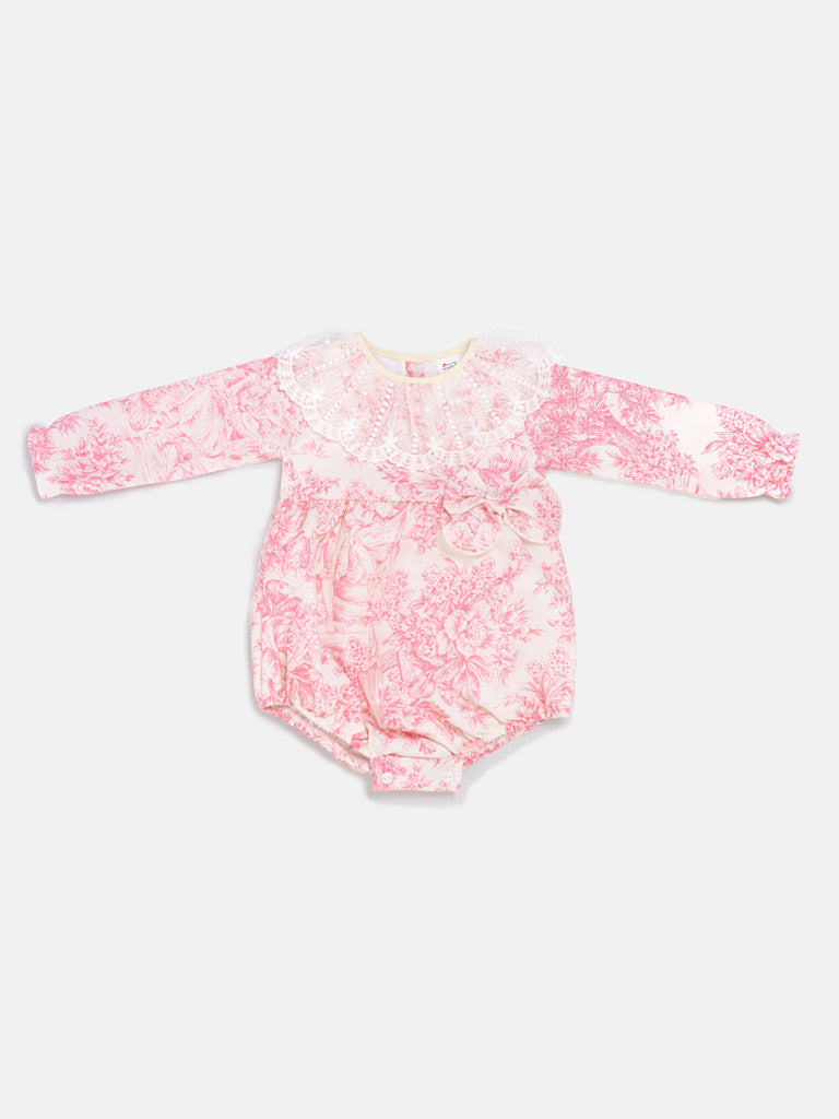 Vintage Pink Babygirls Romper