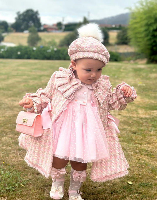 Pink Tweed Coat AW (Made to order)