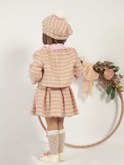 Sonata Pink Tweed Skirt - (Made to order)